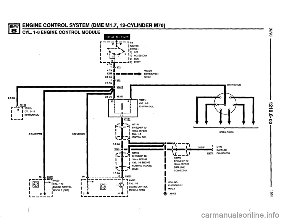 BMW 850csi 1994 E31 Electrical Troubleshooting Manual 