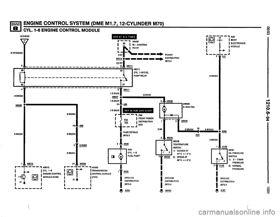 BMW 850csi 1994 E31 Electrical Troubleshooting Manual 