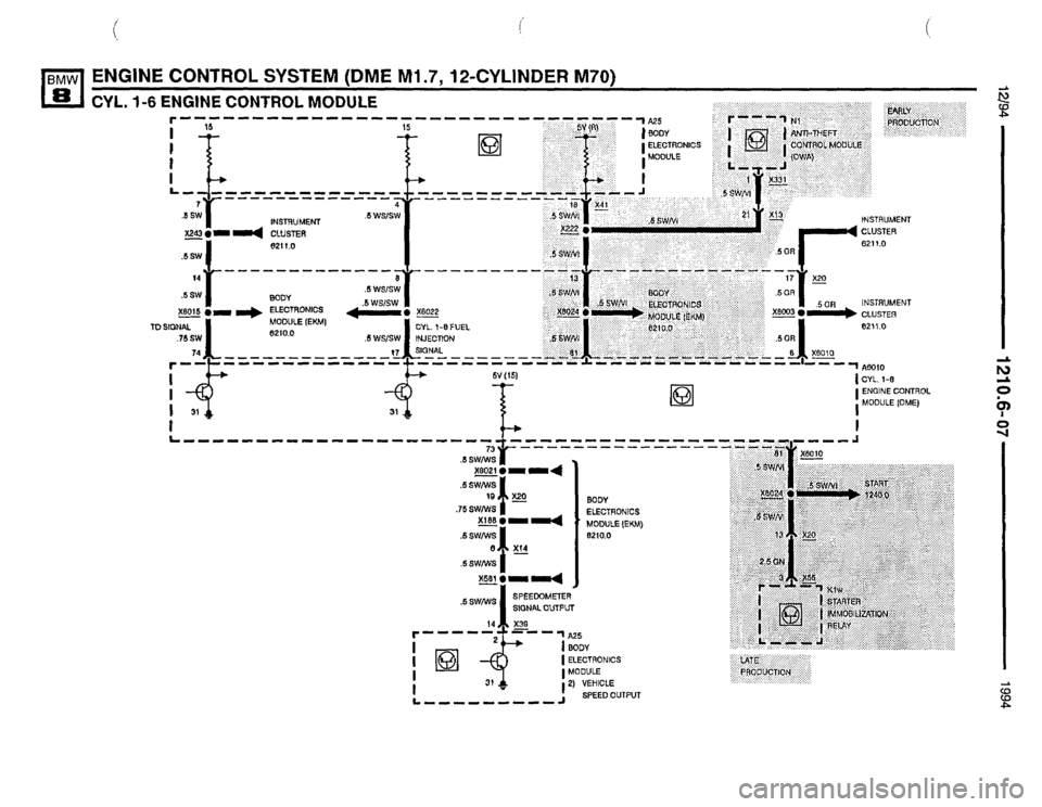 BMW 850csi 1994 E31 Electrical Troubleshooting Manual 