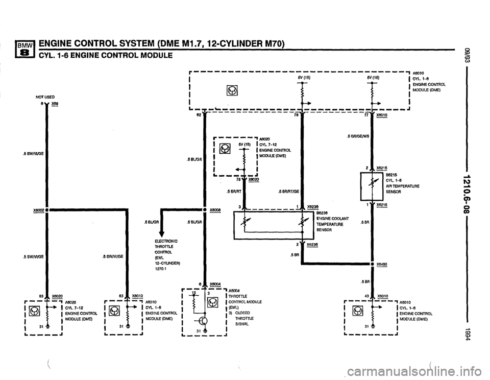 BMW 850csi 1994 E31 Electrical Troubleshooting Manual 