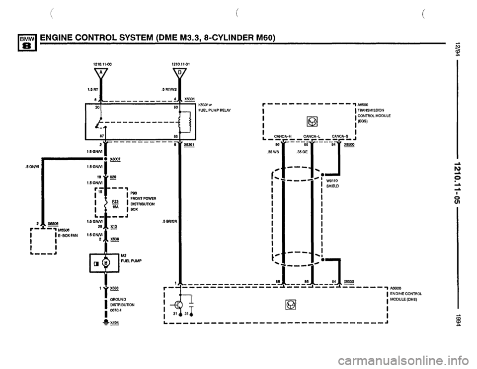 BMW 850csi 1994 E31 Electrical Troubleshooting Manual 
