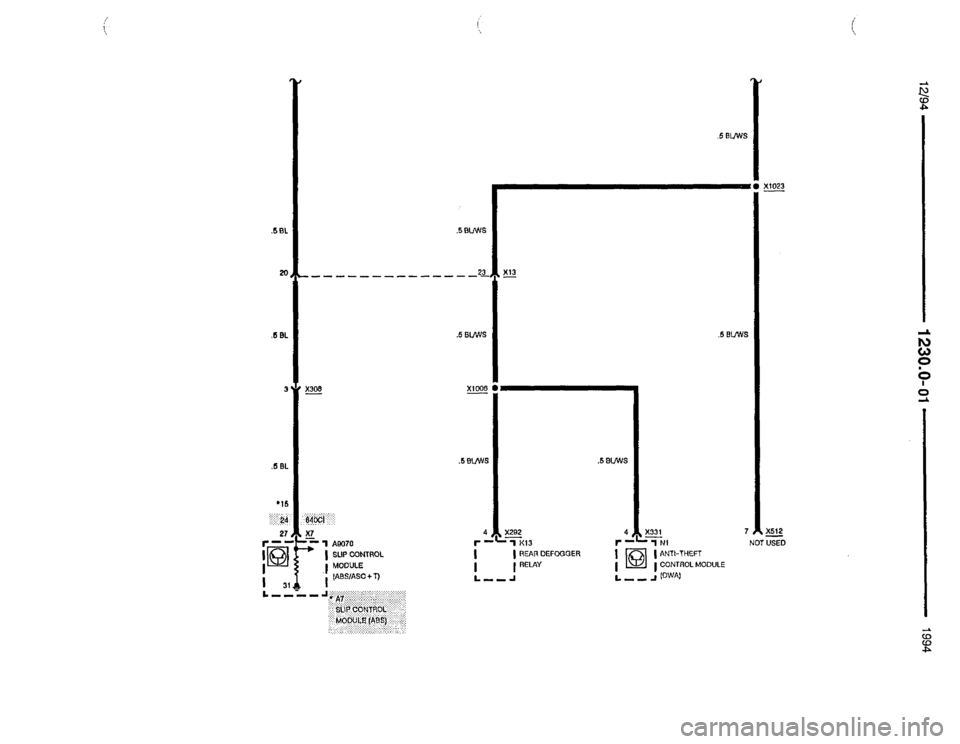 BMW 850csi 1994 E31 Electrical Troubleshooting Manual 
