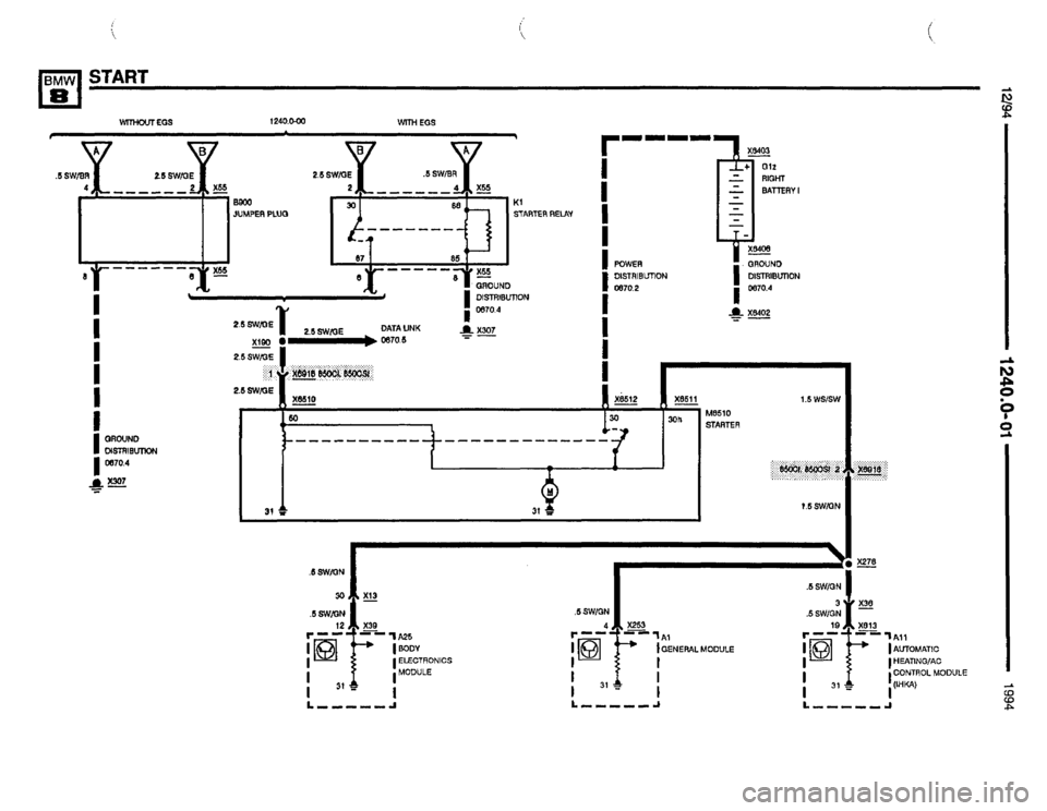 BMW 850csi 1994 E31 Electrical Troubleshooting Manual 