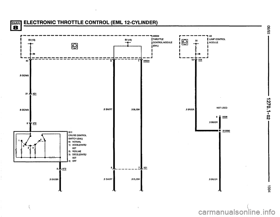 BMW 850csi 1994 E31 Electrical Troubleshooting Manual 