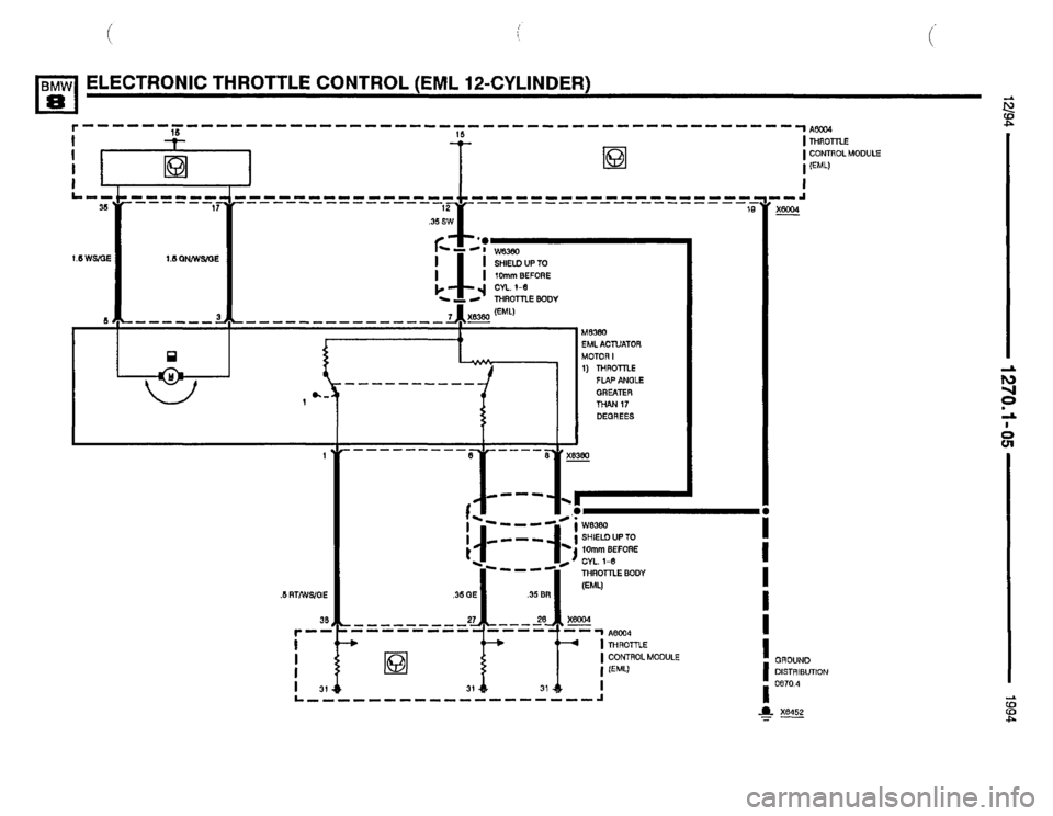 BMW 850csi 1994 E31 Electrical Troubleshooting Manual 