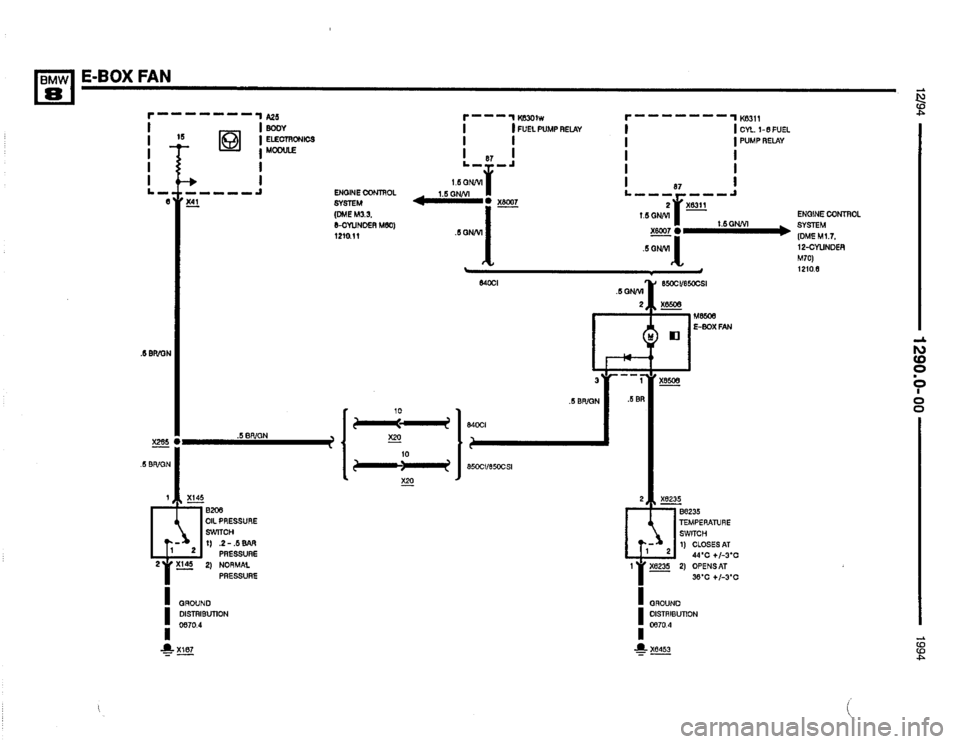 BMW 850csi 1994 E31 Electrical Troubleshooting Manual 
