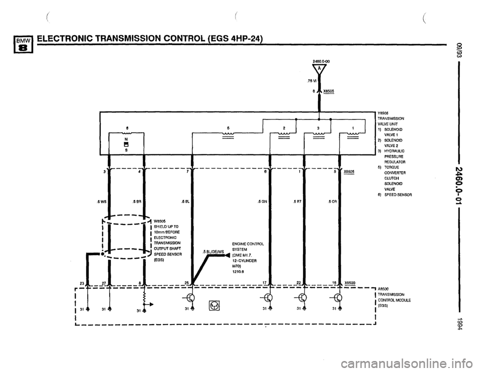 BMW 850csi 1994 E31 Electrical Troubleshooting Manual 