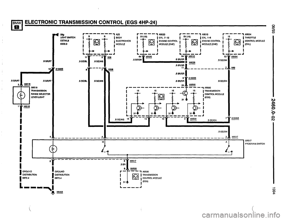 BMW 850csi 1994 E31 Electrical Troubleshooting Manual 