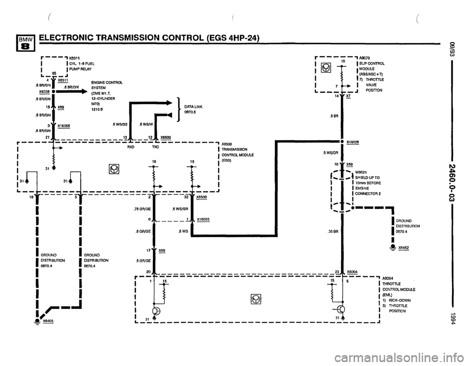 BMW 850csi 1994 E31 Electrical Troubleshooting Manual 