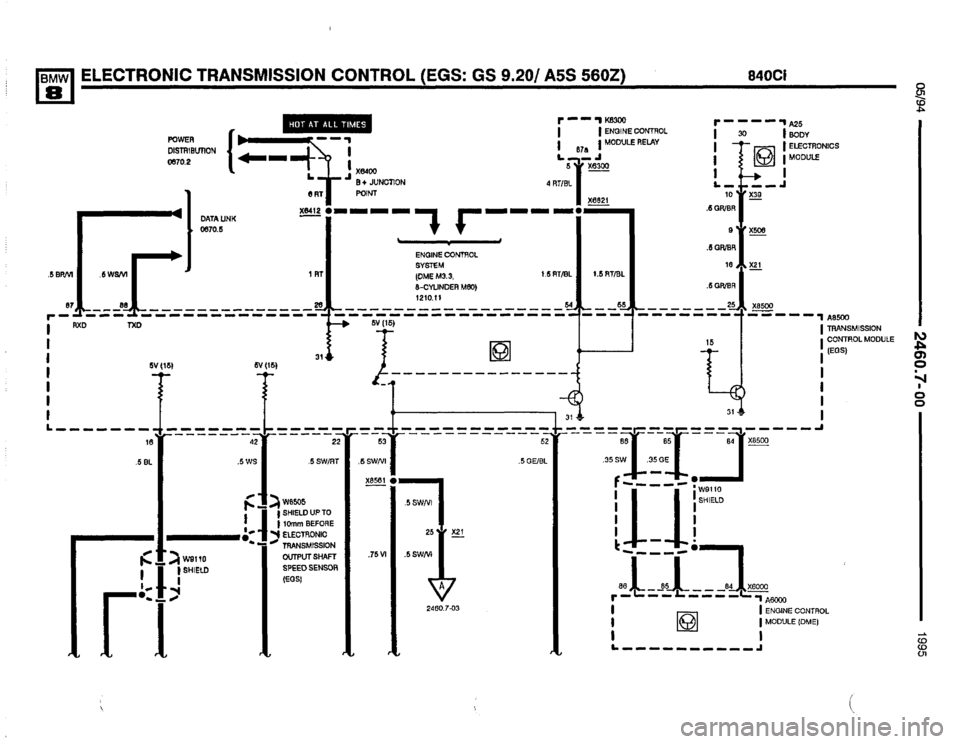 BMW 850csi 1994 E31 Electrical Troubleshooting Manual 