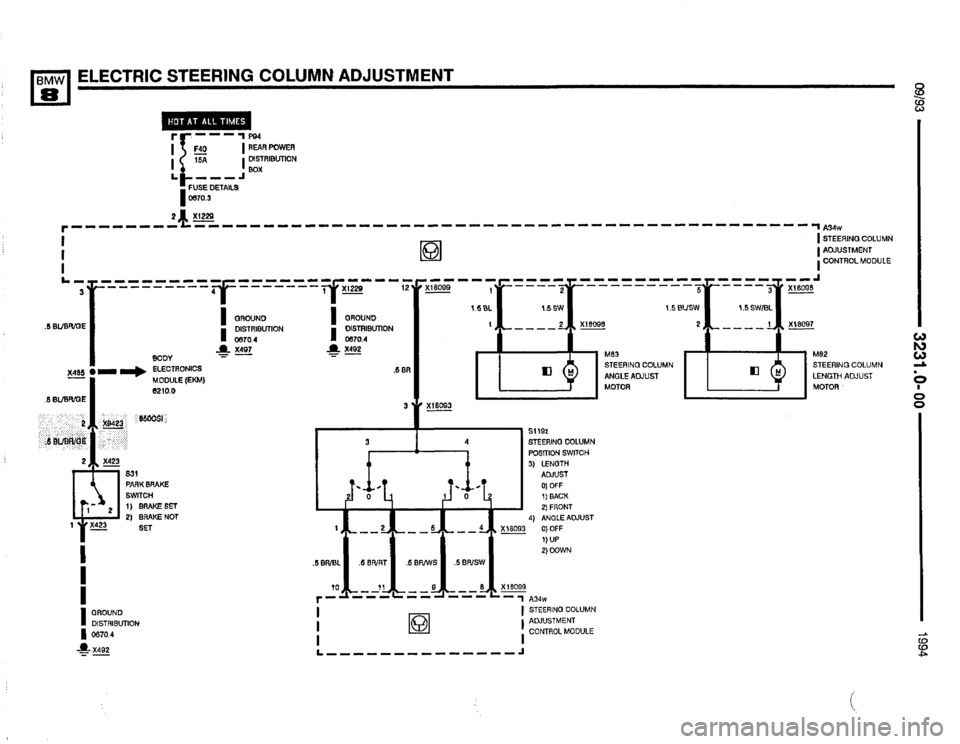 BMW 850csi 1994 E31 Electrical Troubleshooting Manual 