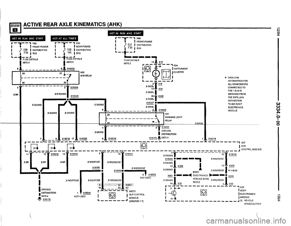 BMW 850csi 1994 E31 Electrical Troubleshooting Manual 
