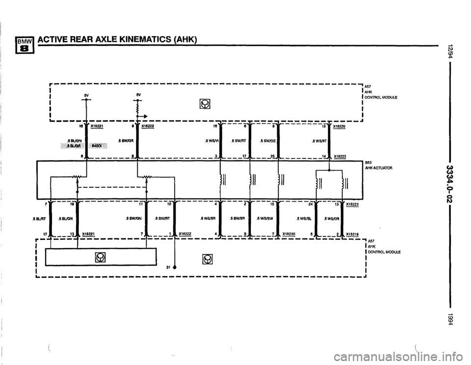 BMW 850csi 1994 E31 Electrical Troubleshooting Manual 