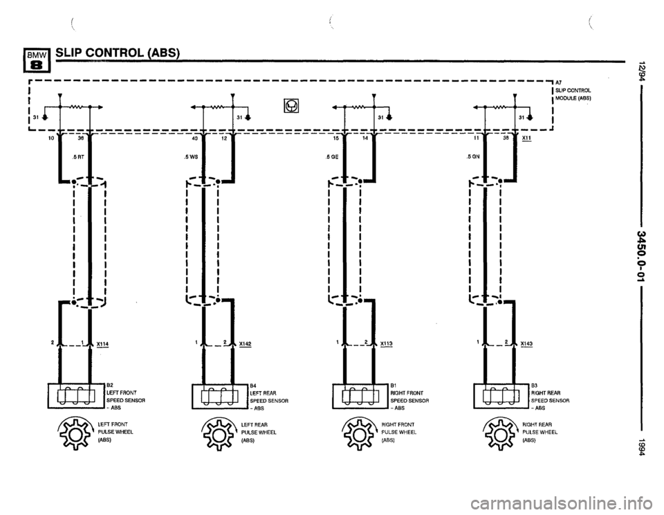 BMW 850csi 1994 E31 Electrical Troubleshooting Manual 