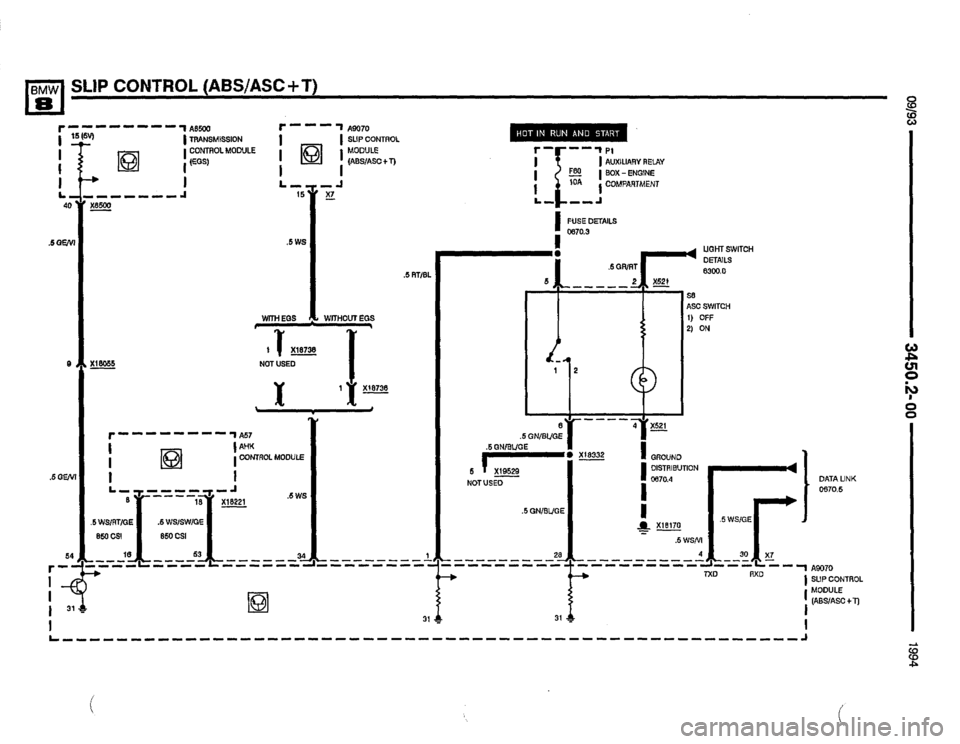 BMW 850csi 1994 E31 Electrical Troubleshooting Manual 