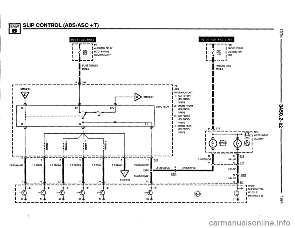 BMW 850csi 1994 E31 Electrical Troubleshooting Manual 