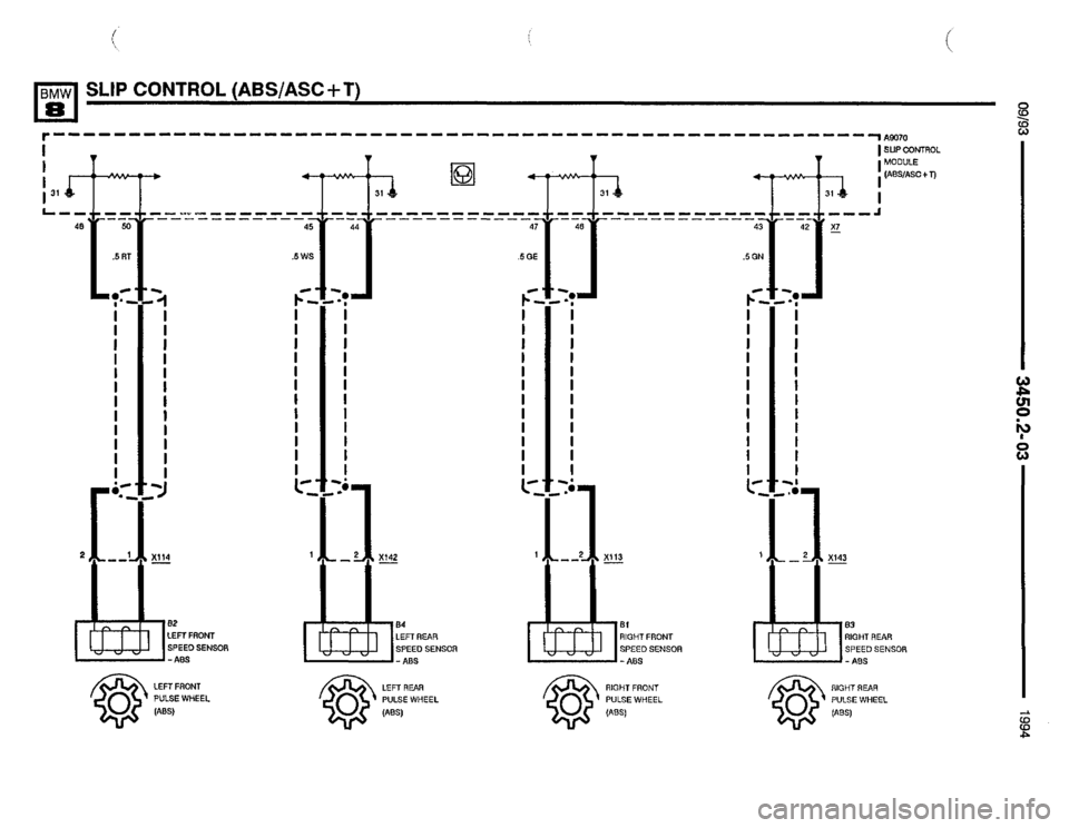 BMW 850csi 1994 E31 Electrical Troubleshooting Manual 