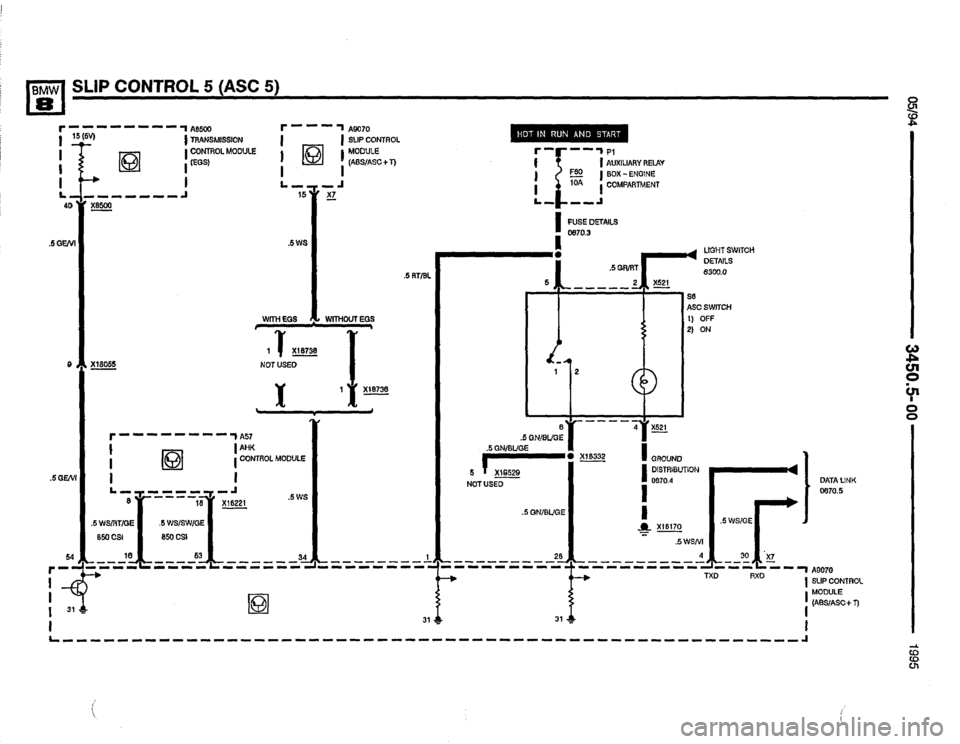 BMW 850csi 1994 E31 Electrical Troubleshooting Manual 