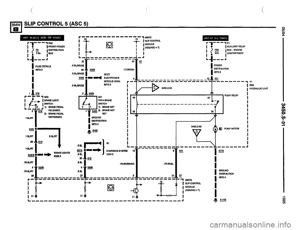 BMW 850csi 1994 E31 Electrical Troubleshooting Manual 