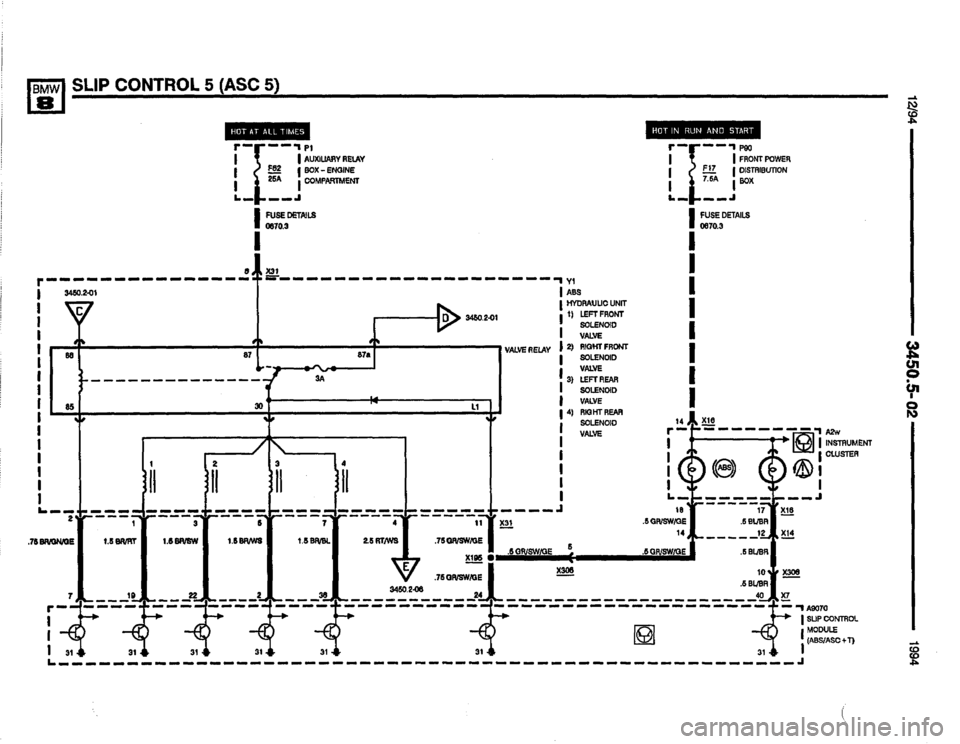 BMW 850csi 1994 E31 Electrical Troubleshooting Manual 