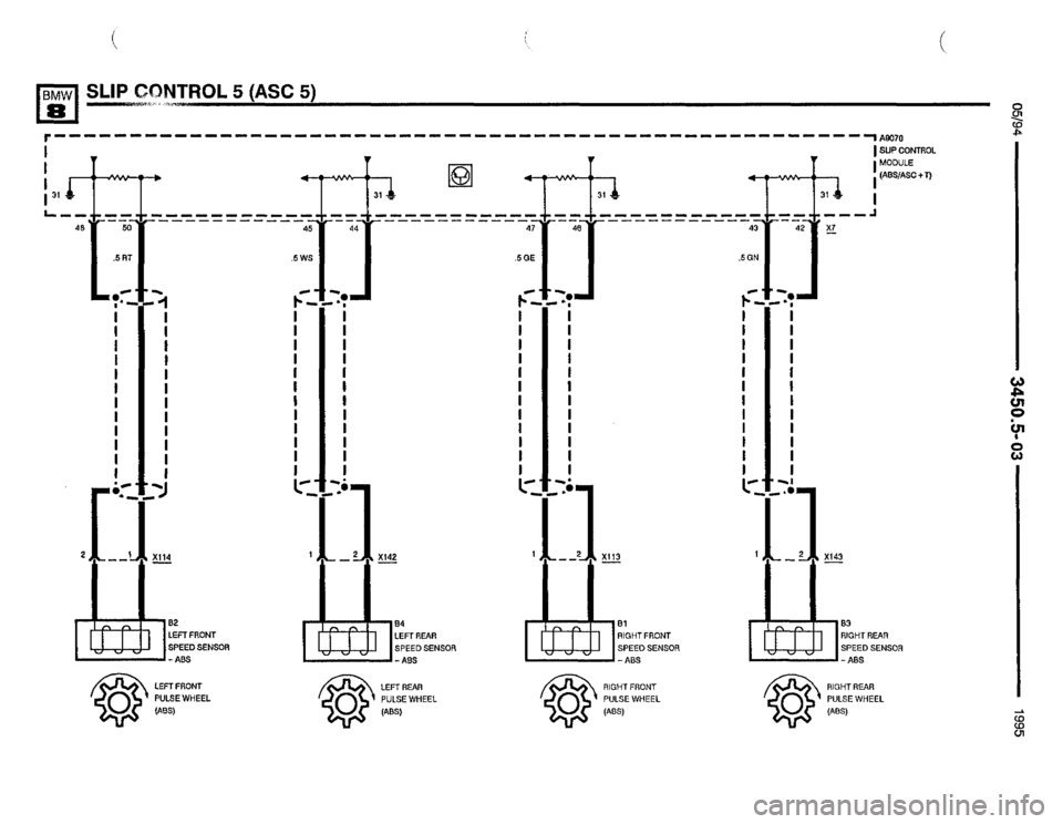 BMW 850csi 1994 E31 Electrical Troubleshooting Manual 