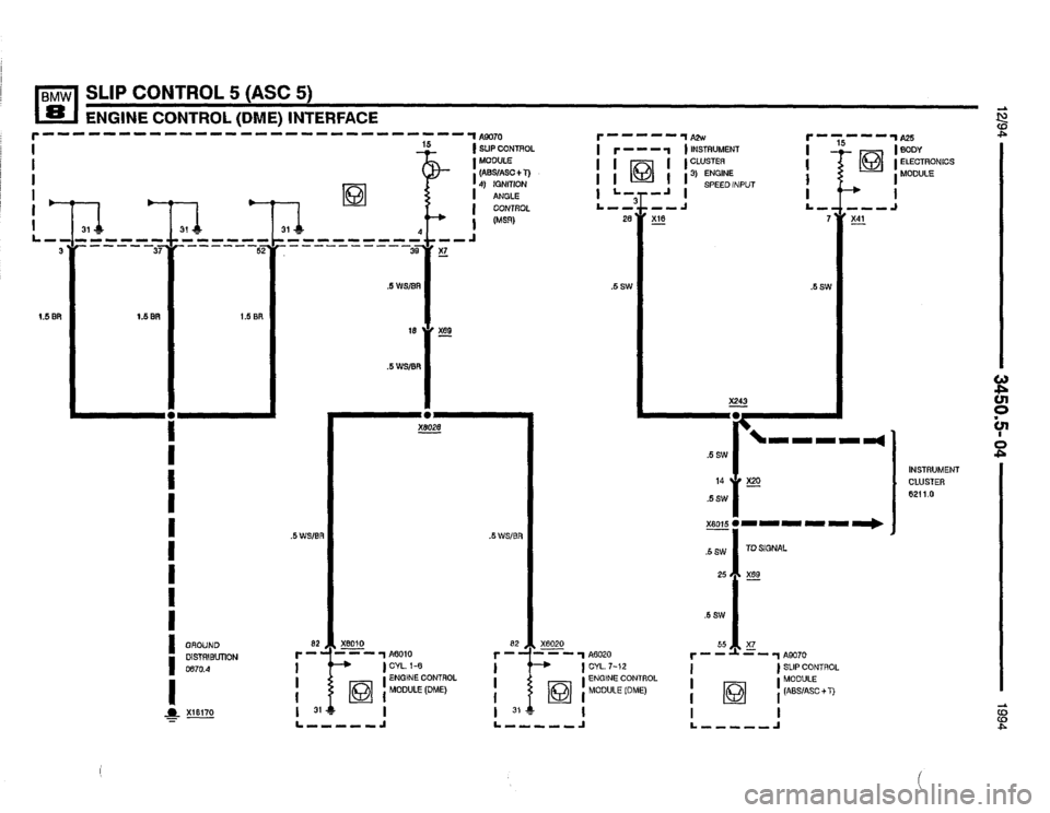 BMW 850csi 1994 E31 Electrical Troubleshooting Manual 