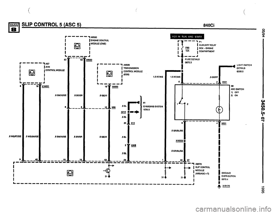 BMW 850csi 1994 E31 Electrical Troubleshooting Manual 