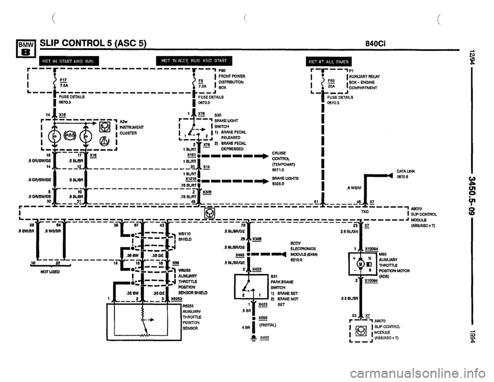 BMW 850csi 1994 E31 Electrical Troubleshooting Manual 