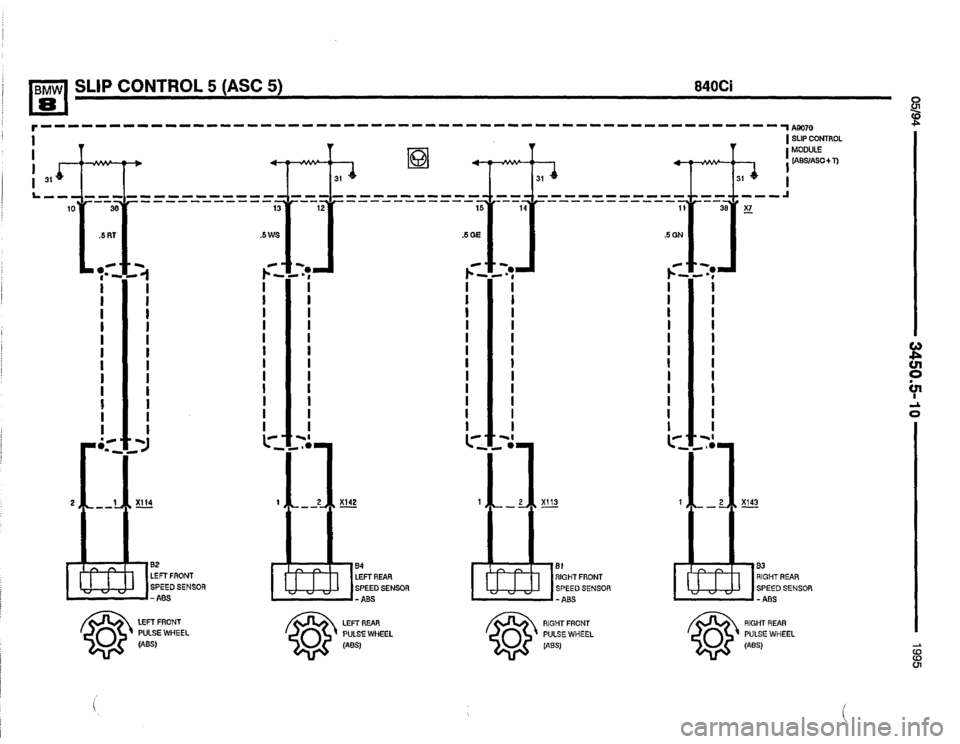 BMW 850csi 1994 E31 Electrical Troubleshooting Manual 