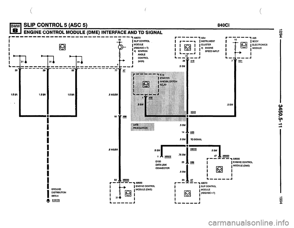 BMW 850csi 1994 E31 Electrical Troubleshooting Manual 