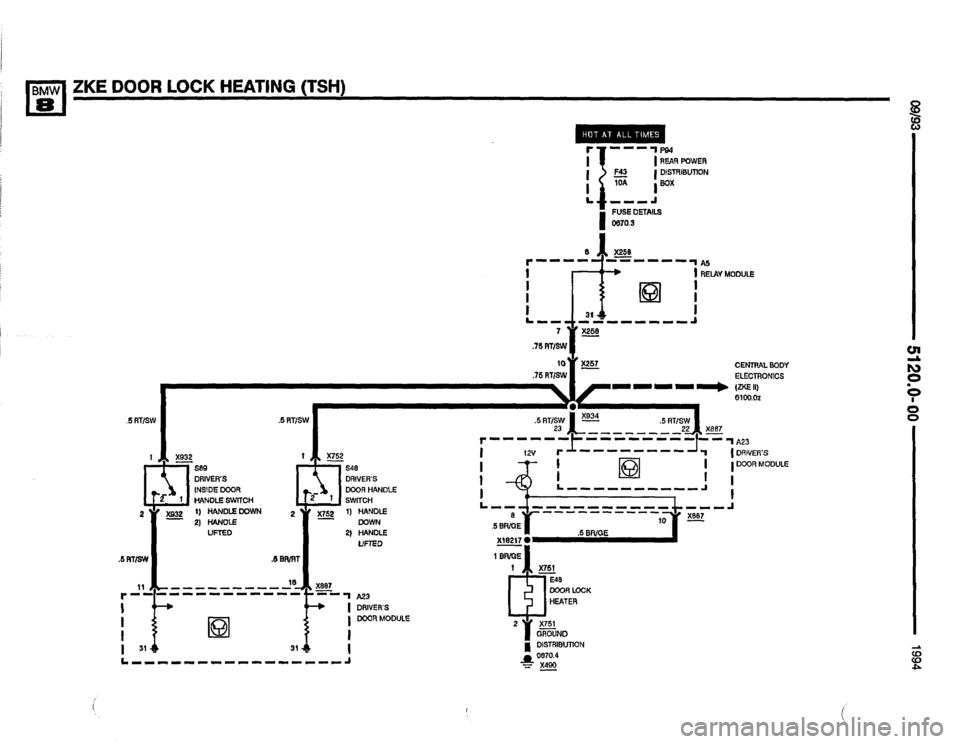 BMW 850csi 1994 E31 Electrical Troubleshooting Manual 