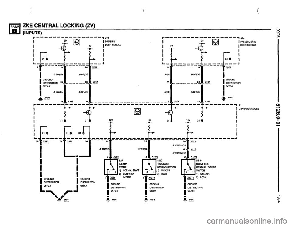 BMW 850csi 1994 E31 Electrical Troubleshooting Manual 