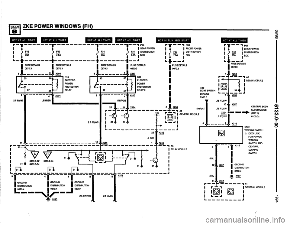 BMW 850csi 1994 E31 Electrical Troubleshooting Manual 