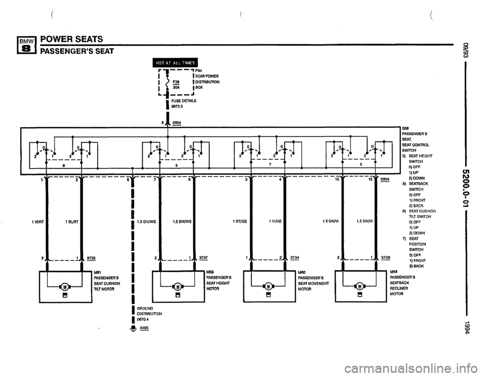 BMW 850csi 1994 E31 Electrical Troubleshooting Manual 