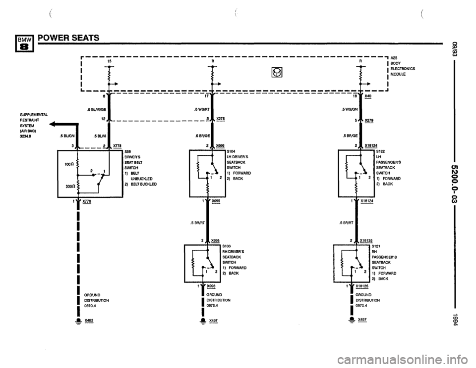BMW 850csi 1994 E31 Electrical Troubleshooting Manual 