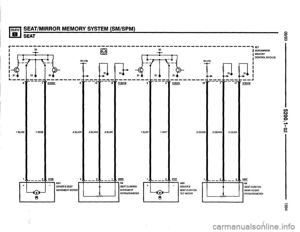 BMW 850csi 1994 E31 Electrical Troubleshooting Manual 