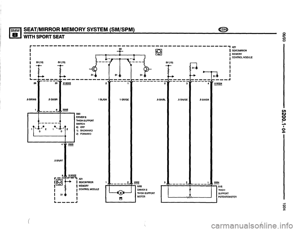 BMW 850csi 1994 E31 Electrical Troubleshooting Manual 