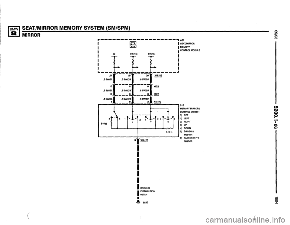 BMW 850csi 1994 E31 Electrical Troubleshooting Manual 