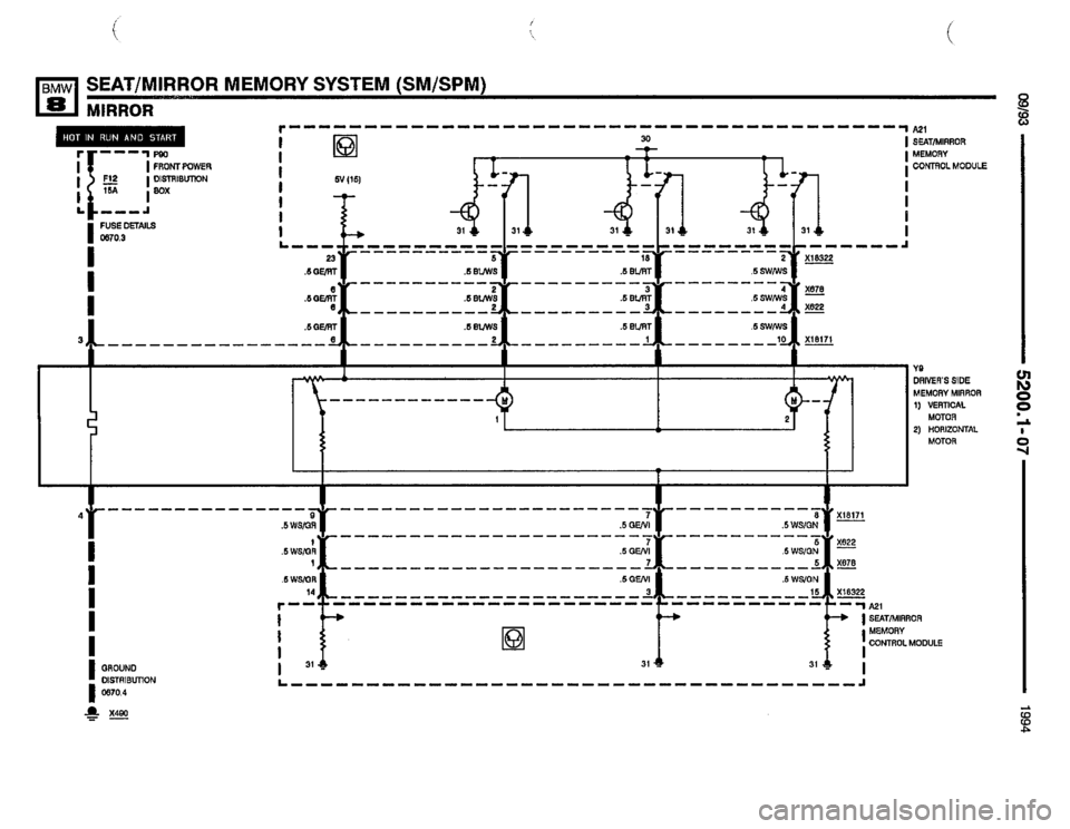 BMW 850csi 1994 E31 Electrical Troubleshooting Manual 