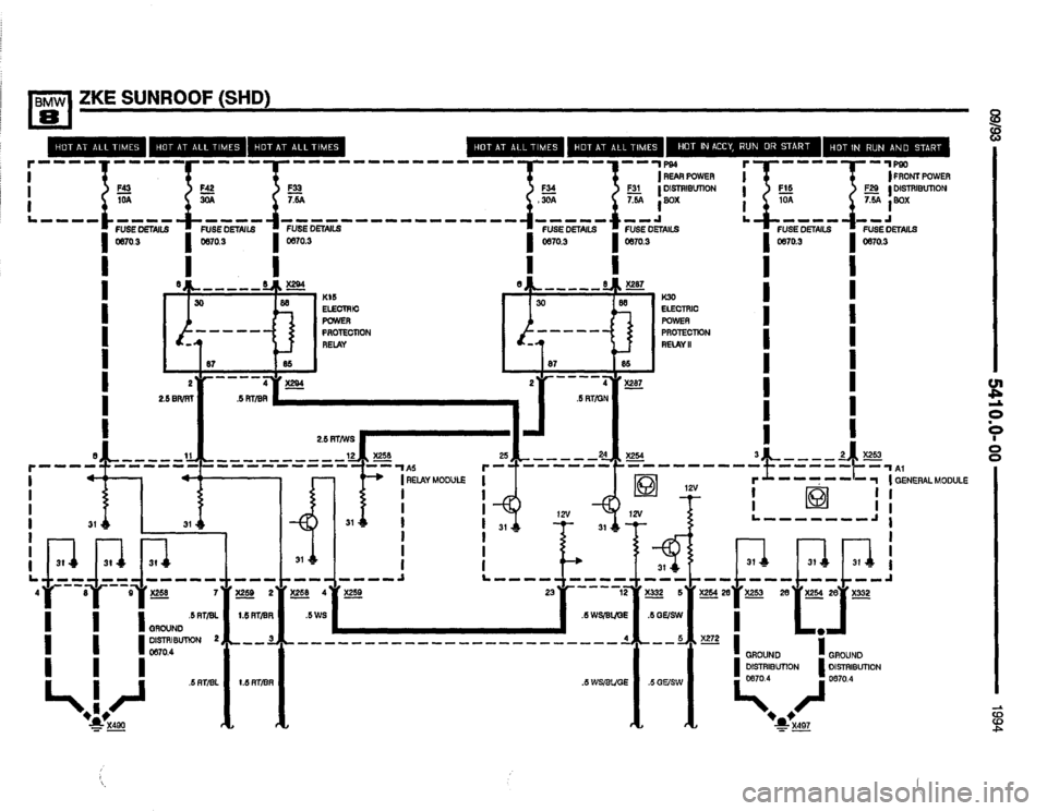 BMW 850csi 1994 E31 Electrical Troubleshooting Manual 
