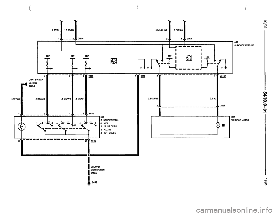 BMW 850csi 1994 E31 Electrical Troubleshooting Manual 