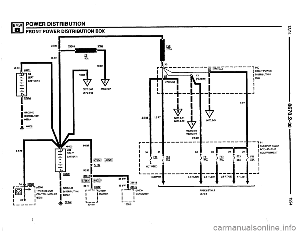 BMW 850csi 1994 E31 Electrical Troubleshooting Manual 