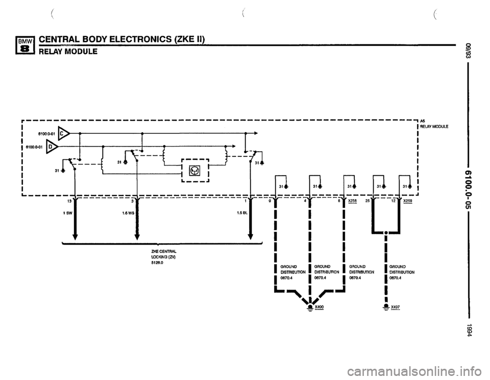 BMW 850csi 1994 E31 Electrical Troubleshooting Manual 
