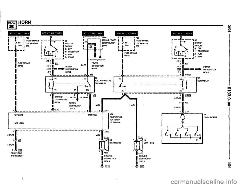 BMW 850csi 1994 E31 Electrical Troubleshooting Manual 