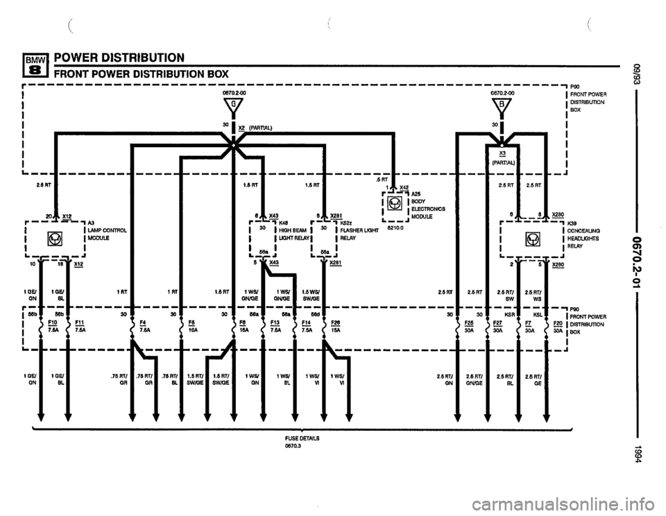BMW 850csi 1994 E31 Electrical Troubleshooting Manual 