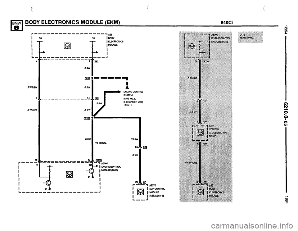 BMW 850csi 1994 E31 Electrical Troubleshooting Manual 