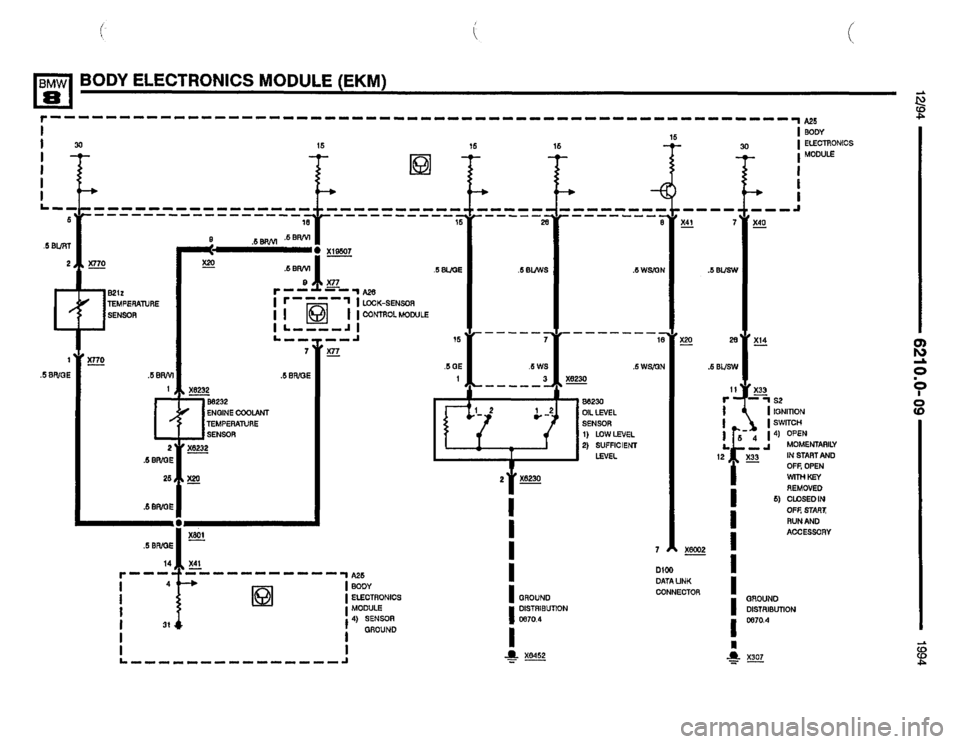 BMW 850csi 1994 E31 Electrical Troubleshooting Manual 
