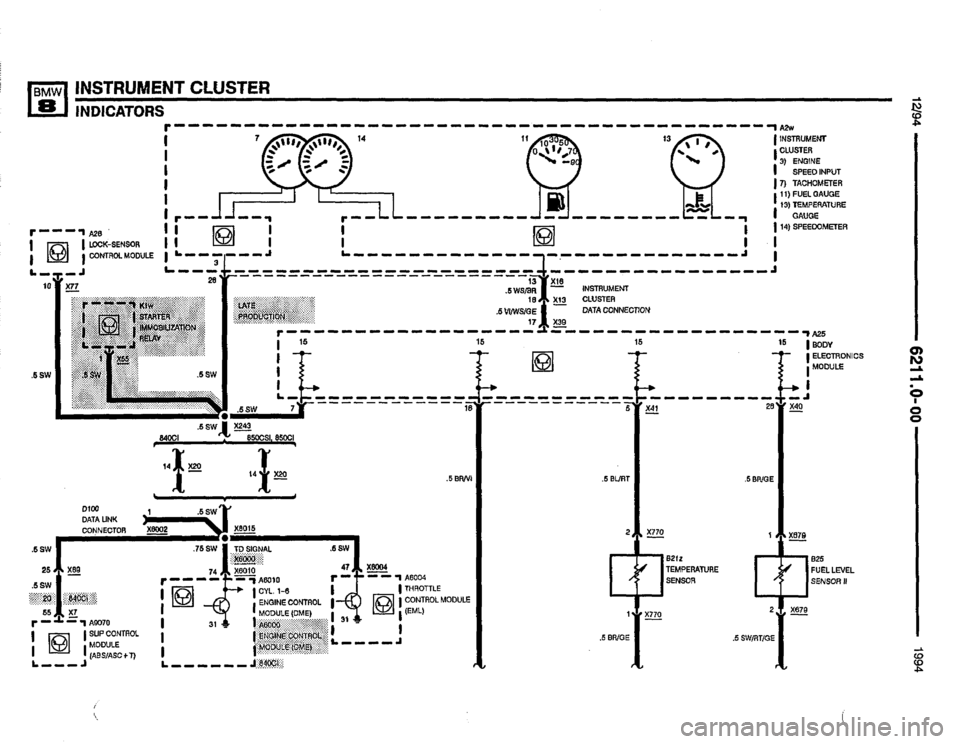 BMW 850csi 1994 E31 Electrical Troubleshooting Manual 