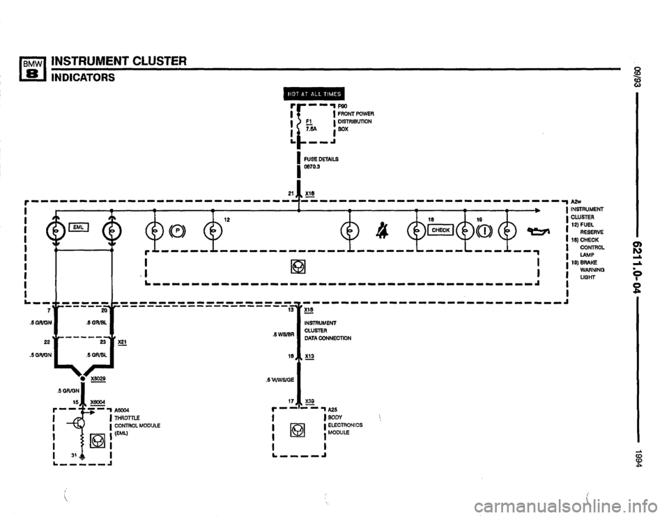 BMW 850csi 1994 E31 Electrical Troubleshooting Manual 