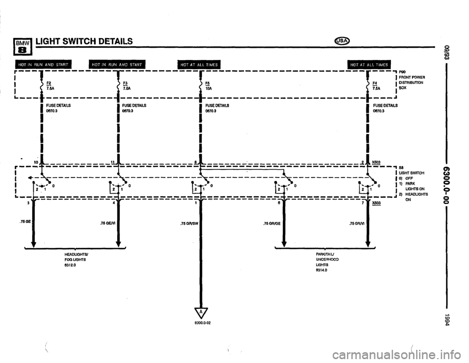 BMW 850csi 1994 E31 Electrical Troubleshooting Manual 